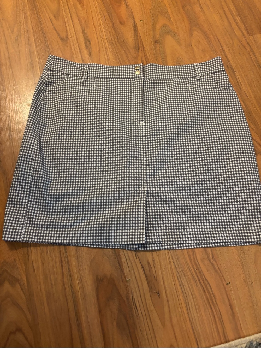 Black and White Gingham Mini Skirt